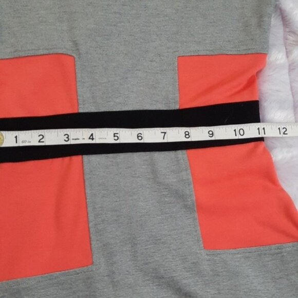 French Connection Black Coral Heather Grey Color Block Cap Sleeve Pencil Dress 4 - Picture 6 of 7